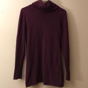 Cashmere Athleta Burgundy Turtleneck Sweater